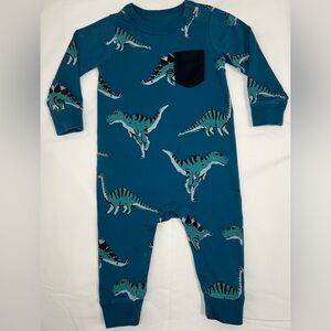 Tea infant long sleeve one piece dinosaur outfit